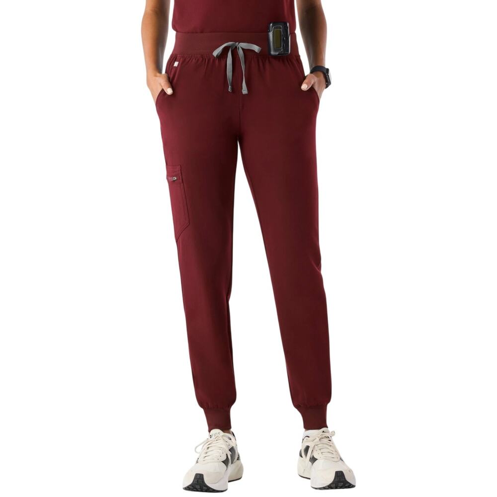 FIGS Zamora Jogger Scrub Pants Women's XL Burgundy Red 3590 Standard Rise Core